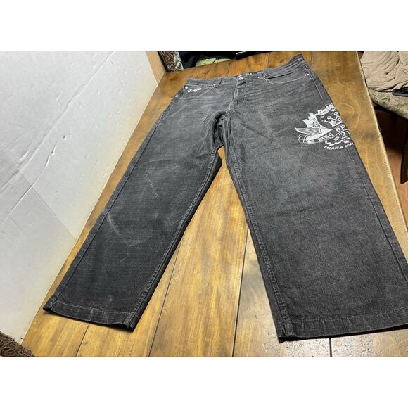 Vintage Y2K SOUTH POLE KING OF KINGS 21 Baggy Men's Jeans Black Denim Hip Hop 38 - Picture 1 of 14
